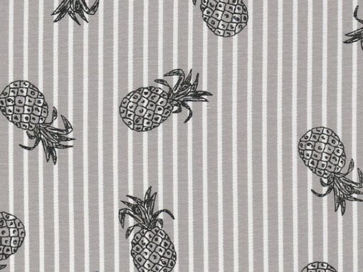 NOVEL Nautical Stripe Pineapples – Grey