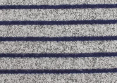 Melange Knit Stripe – Thin – Grey / Navy