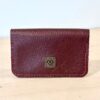 Leather Cardholder - Metallic Red