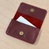 Leather Cardholder - Metallic Red - Image 4