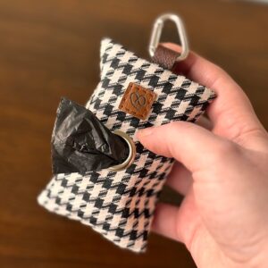 Poop Bag Holder - Black and White