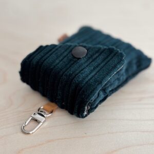 Mini Tissue Holder - Teal Corduroy